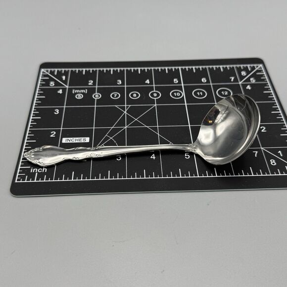 Vtg Cream Ladle Stainless Steel Japan Gravy Soup Sauce Floral Flatware Serving - Picture 4 of 8